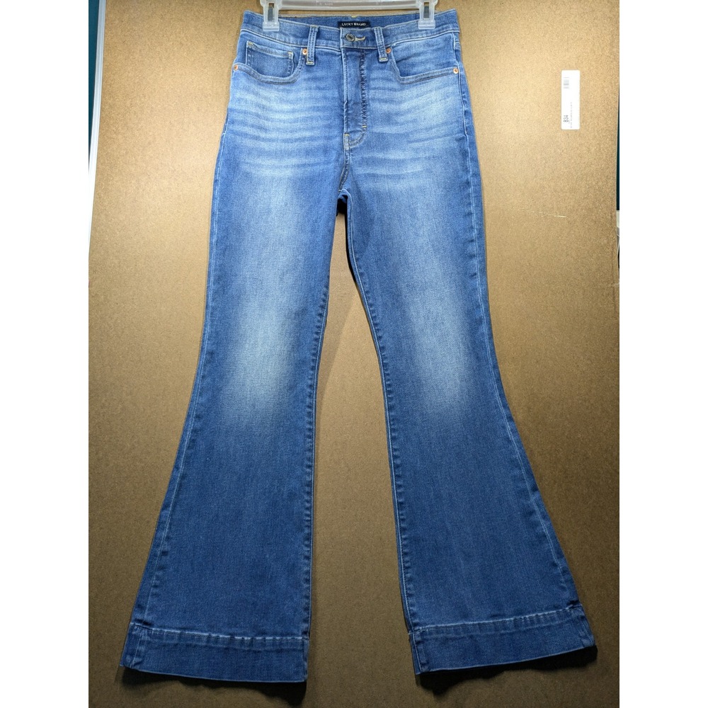 Lucky Brand Stevie Flare Jeans High Rise Medium Wash Denim 10/30A 7W15446